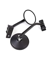 iParts 1 par Espejo Vista lateral del conductor exterior rectangular espejo retrovisor para Jeep Wrangler Unlimited JK TJ LJ 2007   2017, Round