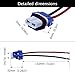 HUIQIAODS 2PCS 9006 HB4 Ceramic Female Socket Adapters Wiring Harness for Headlights Fog Lamps