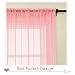 HOLKING Sheer Window Cutains for Bedroom-Rod Pocket Sheer Curtains 95 inch for Living Room, 2 Panels Pink Sheer Voile Curtains Each is 52 inch Width by 95 inch Length