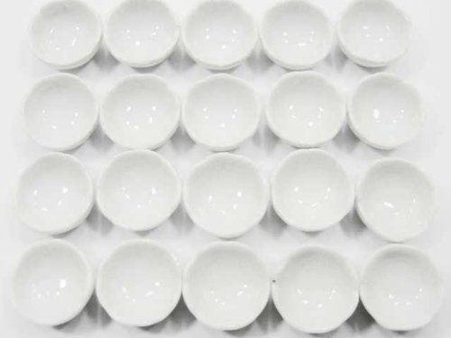 Dolls House Miniature Ceramic China Kitchen Dinner 20 White Bowl Set 6640