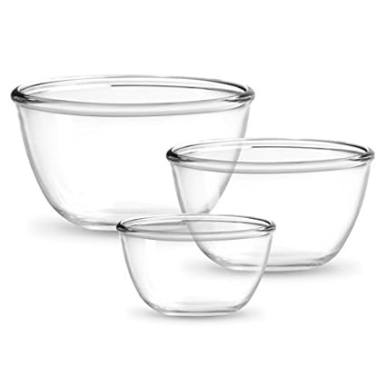 Treo Mixing Bowls 3Pieces Set (500/1000/1500) - TRANSPARENT(EC-GWF-FGB