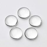 Craftdady 200 Pieces Half Round Flat Back Transparent Glass Cabochons Clear Glass Dome Cabochon for Photo Pendant Craft Jewelry Making (8mm, Round)