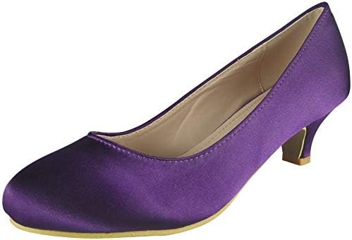 GizelleLadies Womens Low Kitten Heel Work Court Evening Dress Girls Shoes Pumps UK Size 3 4 5 6 7 8 9 10 11 12