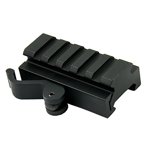 PANOVO 0.6"High 5 Slot ,Middle Riser 21mm WEAVER PICATINNY Rifle Base/Scope Mount Rail (Middle Rail, 5 Slot)