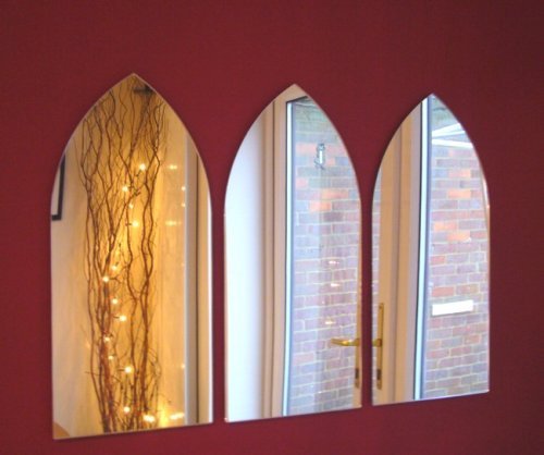 Super Cool Creations Gothic Arches x 3 Mirrors 45cm x 25cm each mirror