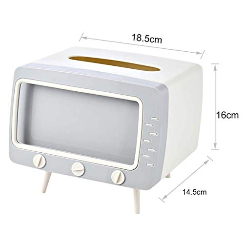 Tissue Box Houder Multifunctionele TV-vormige Tissue Houder Met Mobiele Telefoon Houder Geschikt Voor Home Office Bureau… - Afbeelding 5