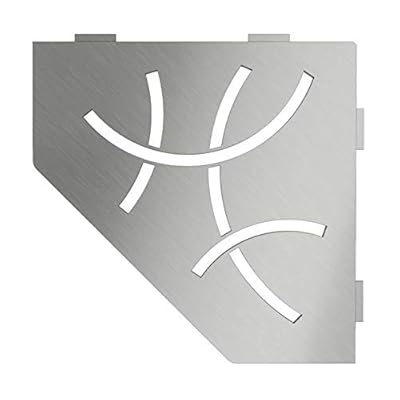 Schluter Pentagon Corner Shelf - Brushed Stainless Steel