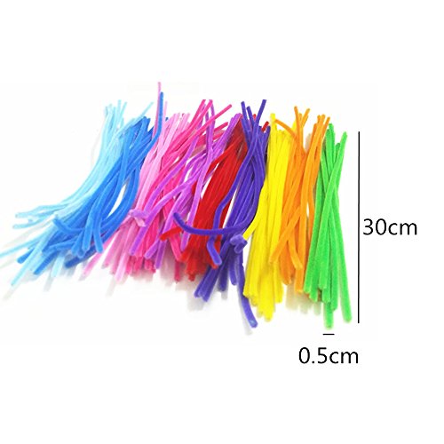 Mydio 200 Pack 12 Inch Chenille Colored Pipe Cleaners for Arts and Crafts,Random Color