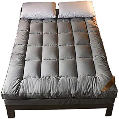 WYBF Futon Foam Foldable Durable Soft Mattress Topper Sleeping Pad, Tatami Mat, Japanese Bed Roll, Foldable Roll Up Mattress, Futon Memory Foam, Rolling Bed Shikibuton Twin Size,Gray,100200cm