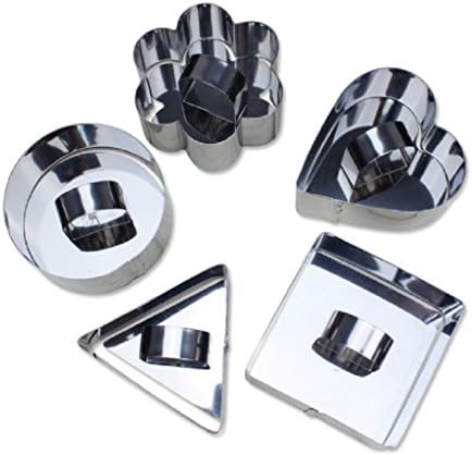 5pcs/set Stainless Steel Small Mousse Ring Cheese Cake Cookie Cutter Mold Food Rings Baking Mold Set 5 Shapes