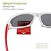 RIVBOS RBK003 Rubber Flexible Kids Polarized Sunglasses Age 3-10 (White)