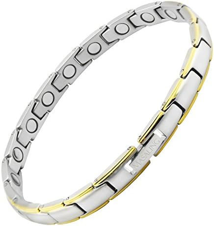 MASALING Womens Elegant Titanium Magnetic Therapy Bracelets Pain Relief for Arthritis and Carpal Tunnel