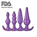 4PCS Silicone Ànàl' Trainer Kit-Bûtt Pl'ugs Beads Massage Toys Back Massage Toys (Purple2)