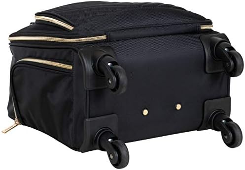 Kenneth Cole Reaction Women's Chelsea Collection 17" Chevron Quilted Softside 4-Wheel Spinner Underseater Carry-On Suitcase, Black 11 Kenneth Cole Reaction Women's Chelsea Collection 17" Chevron Quilted Softside 4-Wheel Spinner Underseater Carry-On Suitcase, Black