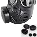 Outgeek M50 Airsoft Mask Full Face Skull CS Mask with Fan (Black)