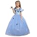 JiaDuo EnjoyFashion Girls' 2015 New Cinderella Dress Princess Costume Butterfly 5-6X Blue