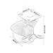 uxcell 50mm 2-inch Wheel 360 Degree Swivel Plate Hooded Ball Shaped Brake Caster 4pcs
