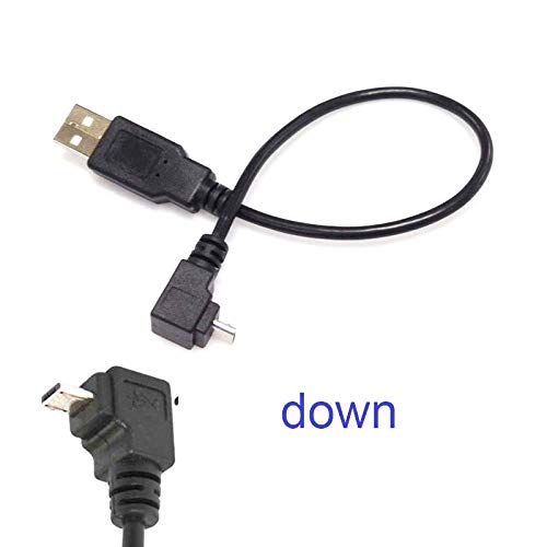 SYNC&CHARGER Cable USB 2.0 A Male to Left Right 90 degree Angle Micro 5 Pin for htc samsung LG SONY GOOGLE NEXUS Short Right Angle 90Â° 2A Micro USB Quick Charger Charging Sync Data Cable 24cm