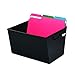 MMF Industries STEELMASTER Letter Size File Folder Box | Black Color | Scratch & Chip-Resistant Finish | 2 Side Handles | Rubberized Bottom | Steel | Office Supplies