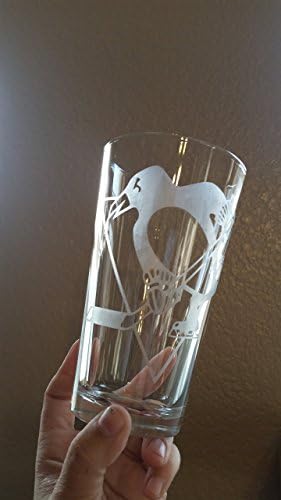 Penguins Hockey Inspired 16 oz. Pint Glass NHL Beer Glasses Pittsburgh