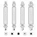 Damaged Screw Extractor Remove Set by Vicnunu, Stripped Screws and Broken Bolts Easy-Out Removers, Made From H.S.S. 4341#, 63-65HRC Hardness, 4-Piece Stripped Screw Extractor Kit