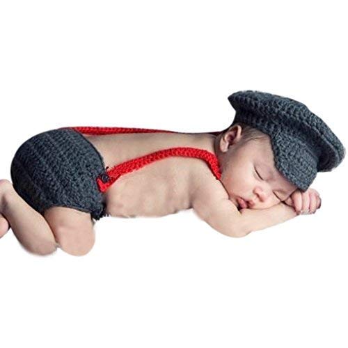 Pilot, Newborn Baby Girl/Boy Crochet Knit Costume Photo Photography Prop Hats Outfits
