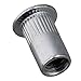 BQLZR Sheet Metal M5 Flat Head Threaded Rivet Nut Inserts Nutsert Pack of 25