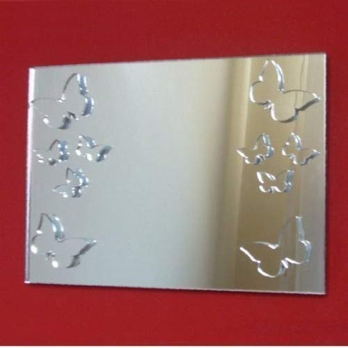 Sendmeamirror Mirror 40cm x 60cm with 4 Large & 6 Baby Butterflies