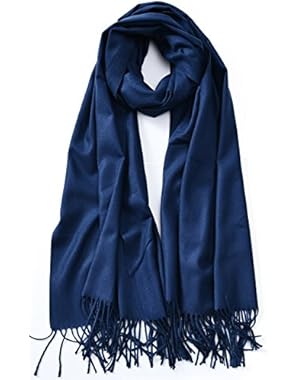 Cindy & Wendy Large Soft Cashmere Feel Pashmina Solid Shawl Wrap Scarf for Women