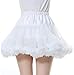 Ruiyuhong Women A-Line Muiti-Color Short Petticoat Crinoline White