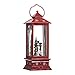 Lighted Snow Globe Lantern: 11 Inch, Red Holiday Water Lantern by RAZ Imports (Snowman)