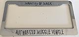 Ministry of Magic Authorized Muggle Vehicle - Harry Potter Style - Automotive Chrome License Plate Frame