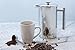 Haute 1L Stainless Steel French Press Coffee Maker with FILL LINES, 2 Extra Filters and Coffee Scoop (Stainless Steel)