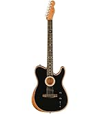 ギター Acoustasonic Player Telecaster Black Fender-Acoustasonic-Player-