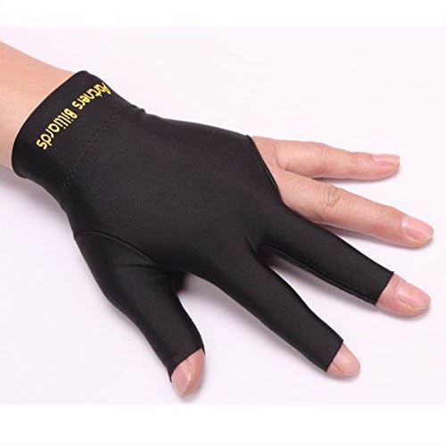 SYXZFZ Billiards Pool Snooker Shooters Glove Professional Spandex Billiards Gloves Pool Left Hand Open Three Finger Glove for Man Woman