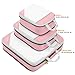 Gonex Compression Packing Cubes, Extensible Mesh Bags Organizers L+M+S Pink