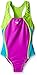 Speedo Girl's Swimsuit One Piece Mesh Splice Thick Strap