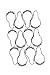 Wonder4Home Stainless Steel Shower Curtain Hooks, Set of 12, Polished Chrome