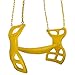 Swing Set Stuff Inc. Glider with Coated Chains & SSS Logo Sticker Playground Attachment, Yellow