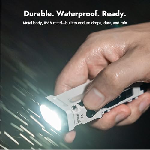 WUBEN X4 EDC Rechargeable Flashlight with RGB Light, 1500 Lumens Mini Flashlight with Tactical Switch and Magnetic, IP68 Portable Pocket Clip USB C Flash Light for Camping, Checking, Emergencies