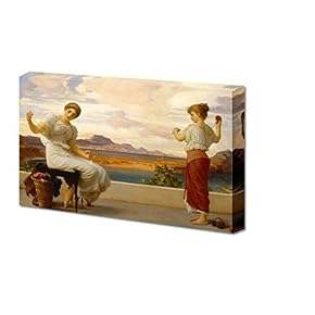 Winding The Skein by Frederic Leighton Giclee Canvas Prints Wrapped Gallery Wall Art | Stretched and Framed Ready to Hang - 16" x 24"