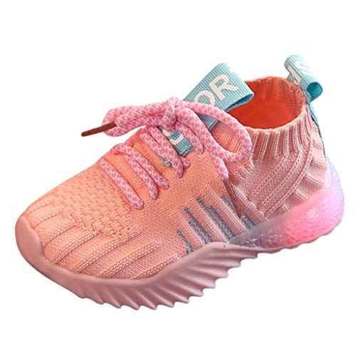 Kids Baby Girls Boys Sneakers Mesh LED Light Luminous Sport Shoes Toddler Infant Sneakers