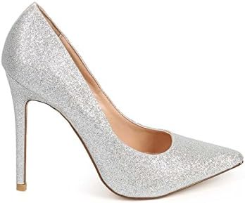 Wild Rose Shoes Wild Rose Glitter Pointy Toe Heels