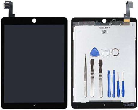 Ayake LCD Screen for iPad Air 2 Black Display Assembly Digitizer Touchscreen Replacement No Frame with Repair Tool Kit