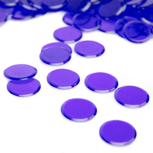 1000 Pack Bingo Chips with Free Storage Bag (Purple)