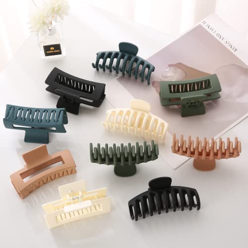 10 Pack Hair Claw Clips, Neutral Hair Clips for Women, 4.1\