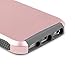 ULAK iPhone SE Case, iPhone 5S Case, iPhone 5 Case,Slim Fit Dual Layer Protection Case Shock Absorbing Hard Rugged Ultra Protective Back Rubber Cover with Impact Protection (Rose Gold + Grey)