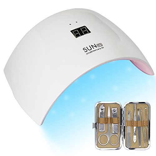 image for Hausse 24W LED UV Nail Lamp with 90s Timer, Nail Dryer with USB Port E