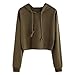 Goddessvan Womens Long Sleeve Hoodie Sweatshirt Jumper Hooded Pullover Hole Tops Blouse Outwear