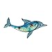LIFFY Metal Dolphin Wall Decor - Metal Fish Wall Art - Glass & Metal Ocean Wall Decor - Dolphin Metal Wall Art Sculpture for Pool Bathroom